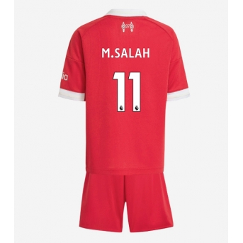 Billige Fotballdrakt Liverpool Mohamed Salah #11 Replika Hjemmedraktsett Barn 2025-26 Kortermet (med bukser)
